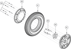 Jazzy 600 XL - Drive Wheels - Flat Free