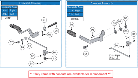 Jazzy 600 XL - Motors / Freewheel - Freewheel Levers