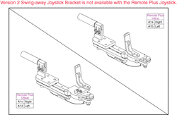 Jazzy 610 - Joystick (Master Controls) - Mounting Brackets - Swing Away - Complete Assy., 4 In. Ext.