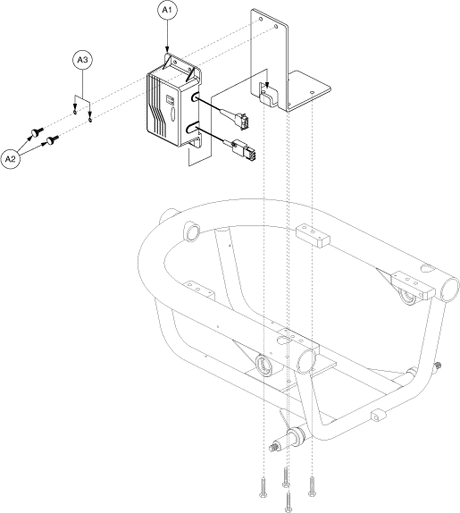 Jazzy 610 - Battery Charger - Actuator Mounted