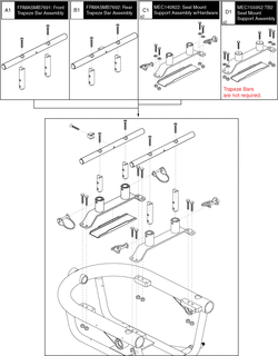 Jazzy 610 - Towers / Mounts / Actuator - Towers & Trapeze Bars