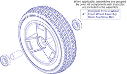 Go-Go Sport 4-Wheel (S74) - Wheel Assemblies - Front