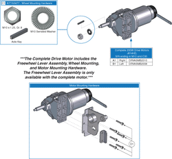 Jazzy 614 HD - Motors / Freewheel