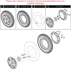 Jazzy 614 HD - Drive Wheels - Pneumatic