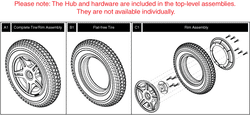 Jazzy 614 - Drive Wheels - Flat Free