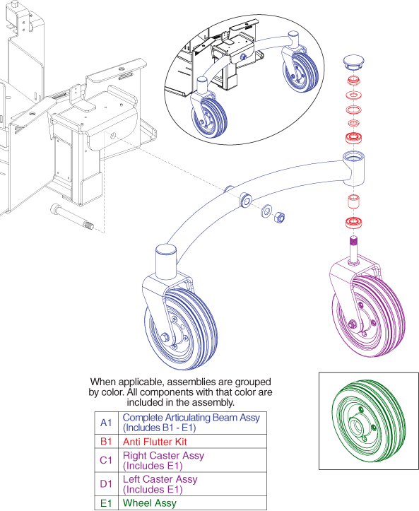 Jazzy Air - Articulating Beam / Wheels