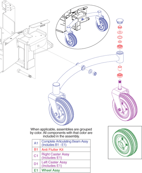 Jazzy Air - Articulating Beam / Wheels