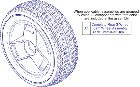 Go-Go Sport 4-Wheel (S74) - Wheel Assemblies - Rear