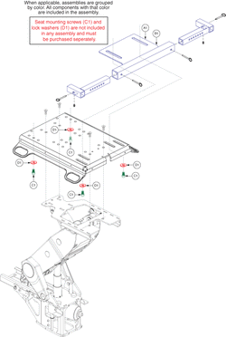 Jazzy Air 2 - Footrest / Interface - Mounting Kits For Individual Front Rigging