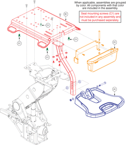 Jazzy Air 2 - Footrest / Interface - Seat Interface W/ Footrest Platform