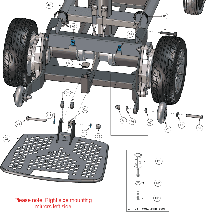 Jazzy Elite ES Portable - Footrest Platform