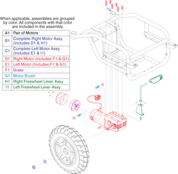 Jazzy Select 14 XL - Motors / Freewheel