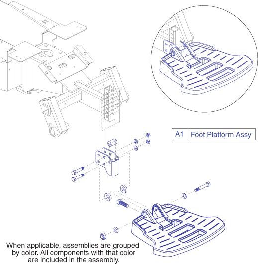 Jazzy Select 6 - Footrest Platform