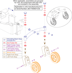 Jazzy Select 6 - Articulating Beam / Casters - Used Prior To The 174 Day Of 2009, J9217409001c30