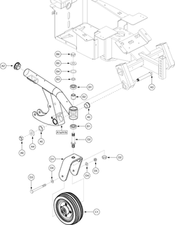 Jazzy Select 6 Ultra - Front Caster Arms / Wheels - Units Manufactured Prior To The 174 Day Of 2009, J9217409001c30