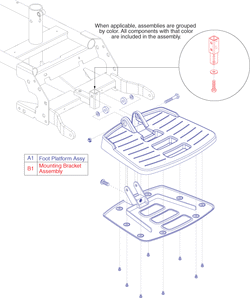 Jazzy Select Elite - Serial Numbers Beginning W/ Jb3 - Footrest Platform