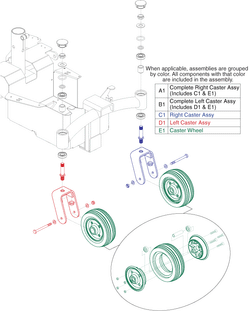 Jazzy Select GT - Caster Forks / Wheels