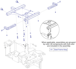 Jazzy Select - Seat Mounting - Seat Frame Platform, Molded Plastic Seat