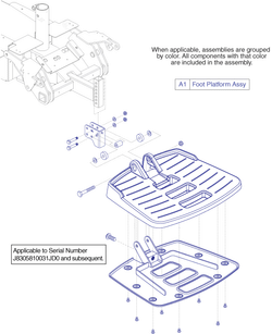 Jazzy Select - Footrest Platform - Units Manufactured On Or After Serial Number J8333509001jdo, Large Stamped