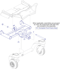 Jazzy Select Traveller - Main Frame / Drive Wheels - Front