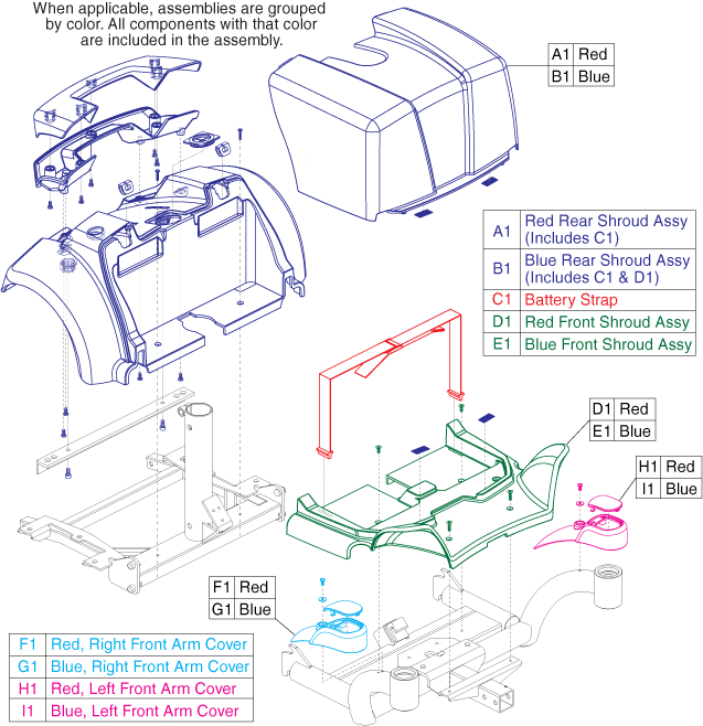 Jazzy Select Traveller - Shroud / Battery Cover