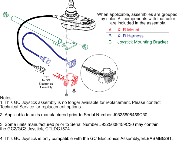 Jazzy Select Traveller - Joystick (Master Control) - Units Manufactured Prior To The 256 Day Of 2008, J9325608459c30