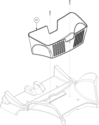 Jazzy Z-Chair - Main Frame / Seat Post - Basket