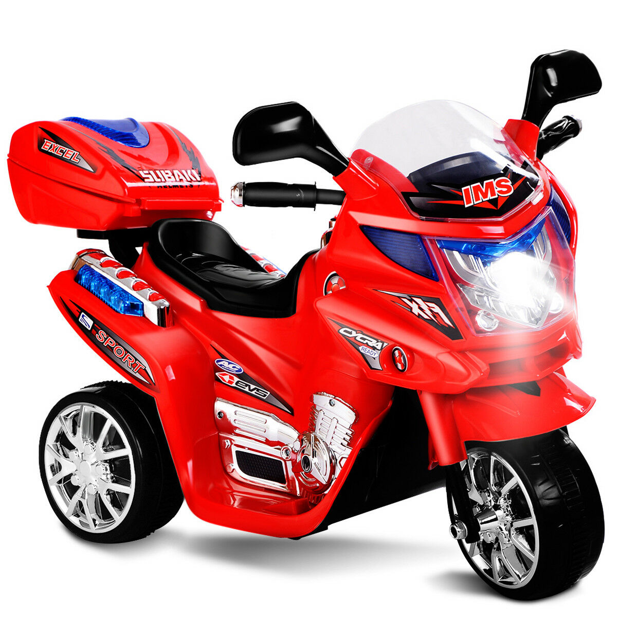 Costway 6V 3 Wheel Kids Ride On Motorcycle