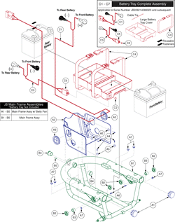 Jazzy J6 - Main Frame / Battery Tray - Main Frame, Standard