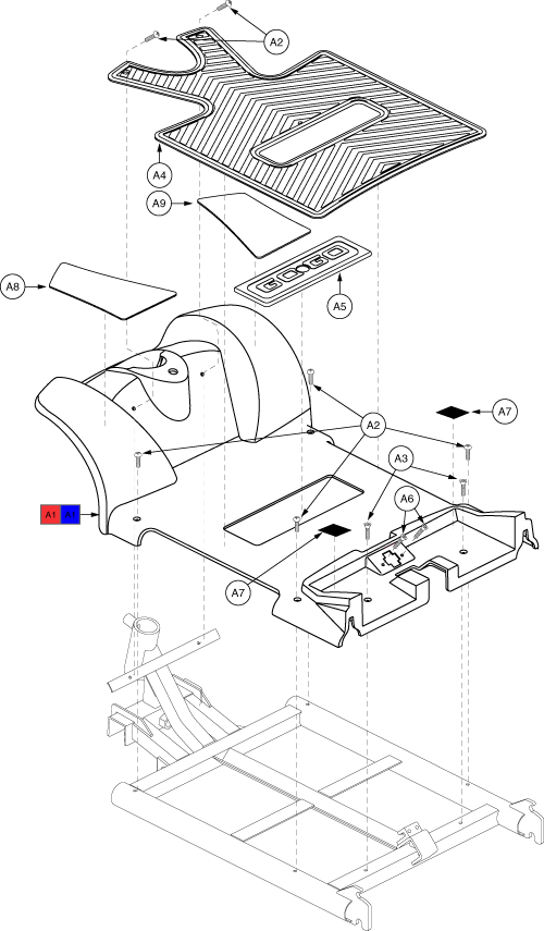 Go-Go Travel Vehicle 4-Wheel (SC44) - Shroud Assembly - Front