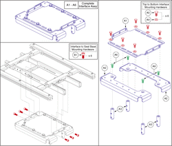 Jazzy J6 - Seat Mounts / Interface - Tru- Balance 3 Static Seat Interface