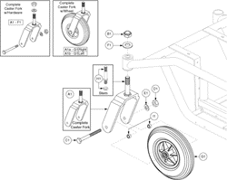 Jet 10 Ultra - Caster Forks / Wheels