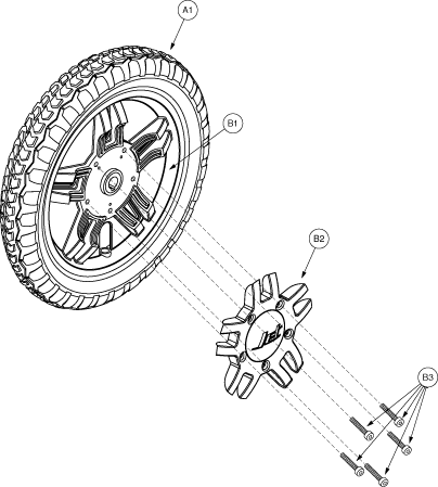 Jet 2 - Drive Wheels - Standard - Flat Free