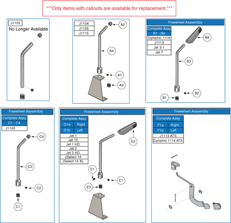 Jet 2 - Motors / Freewheel - Freewheel Levers