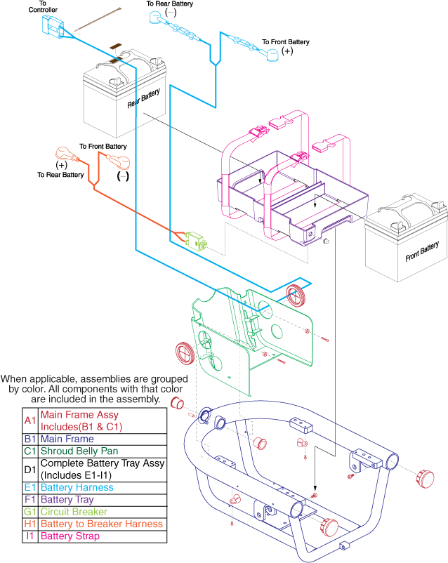 Jet 3 Ultra - Main Frame / Battery Tray - Standard