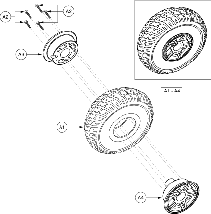 Jet 7 - Drive Wheels - Flat Free