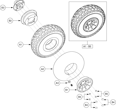 Jet 7 - Drive Wheels - Pneumatic