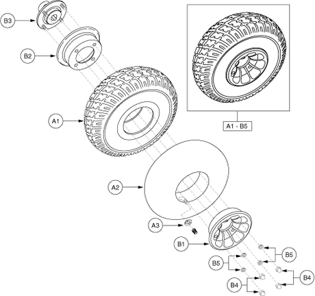 Jet 7 - Drive Wheels - Pneumatic