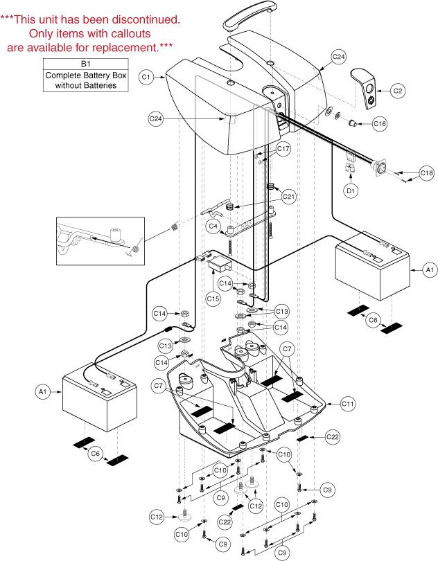 Go-Go Ultra 4-Wheel (SC40U) - Battery Box