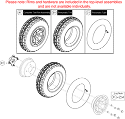 Quantum 4Front - Drive Wheels - Pneumatic - Used W/ 4 Spoke Hub