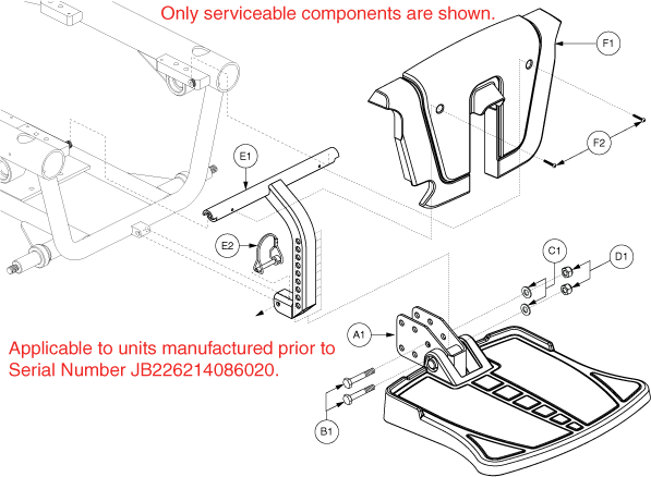 Quantum J6 - Footrest Platform - Footrest Platform, Standard - Used Prior To The 262 Day Of 2014, Jb2(262)(14)086020