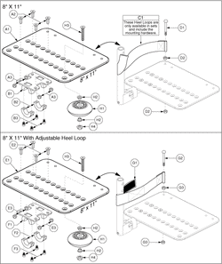 Quantum Q1103 Ultra - Foot Rigging - Angle Adjustable Footplates - 8 X 11 Footplates W/ Heel Loops / Mounting Hardware