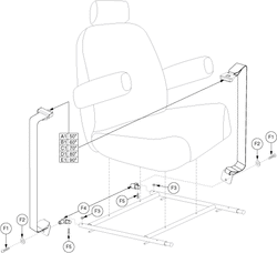 Quantum Q1103 Ultra - Accessory / Lap Belts / Tools - Lap Belts W/ Mounting Hardware - Full Recline