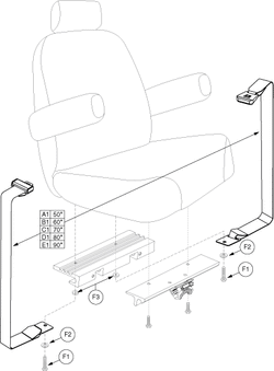 Quantum Q1103 Ultra - Accessory / Lap Belts / Tools - Lap Belts W/ Mounting Hardware - Full Recline W/ Universal Seat Frame