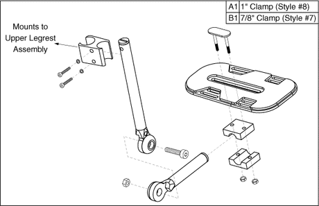 Quantum Q1103 Ultra - Quantum Foot Riggings - High Mount Clamp-On Footrest - High Mount W/ Angle Adjustable Footplate (Small)