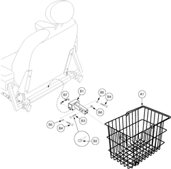 Quantum Q1103 Ultra - Accessory / Lap Belts / Tools - Accessory Options - Rear Basket - Limited Recline