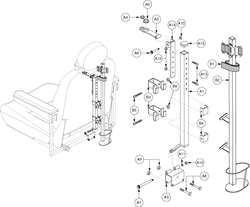 Quantum Q1103 Ultra - Accessory / Lap Belts / Tools - Accessory Options - Cane / Crutch Holder (Textured) - Limited Recline (Version 2)