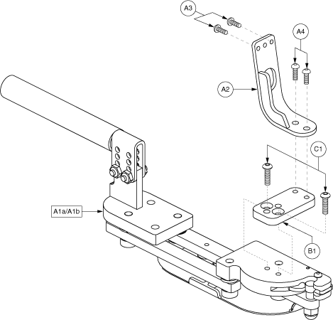 Quantum Q1103 Ultra - Joystick Mounting Brackets - 4 Swing Away, Offset - Pg Drives (Remote Plus)