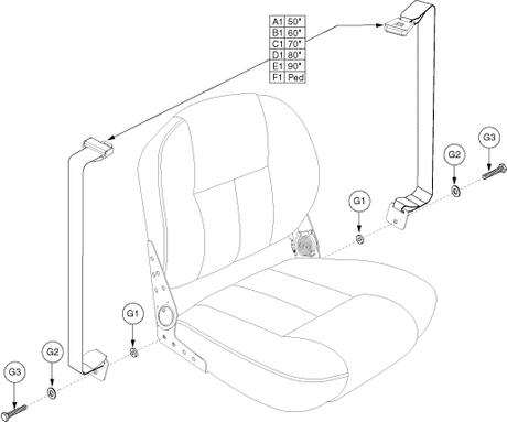 Quantum Q1103 Ultra - Accessory / Lap Belts / Tools - Lap Belts W/ Mounting Hardware - Pinchless Hinge
