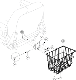 Quantum Q1103 Ultra - Accessory / Lap Belts / Tools - Accessory Options - Rear Basket - Pinchless Hinge